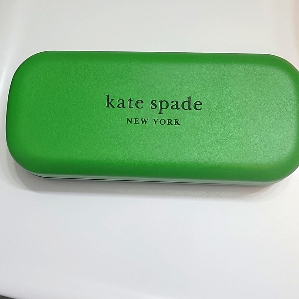 Kate Spade Eye Glasses Case. New Excellent Condition. Hard Case Green/Black.